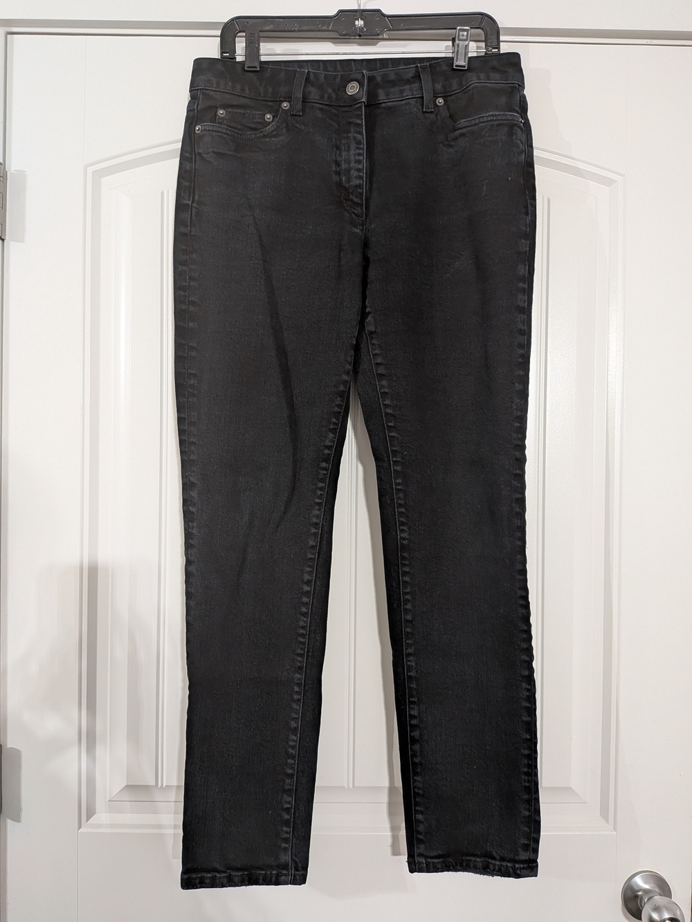 Moschino Couture Slim Straight Dark Wash Black Denim Jeans